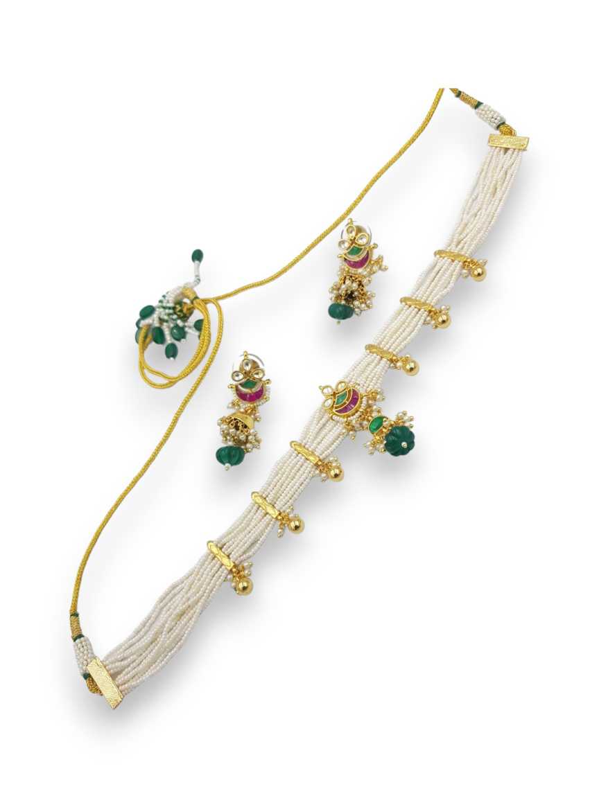 NECKLACE EARRING in JADAU KUNDAN Style | Design - 22804