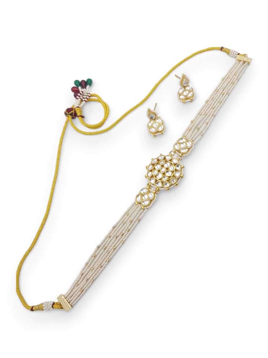 NECKLACE EARRING in JADAU KUNDAN Style | Design - 22940