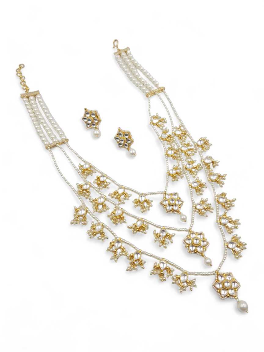 NECKLACE EARRING in JADAU KUNDAN Style | Design - 22951