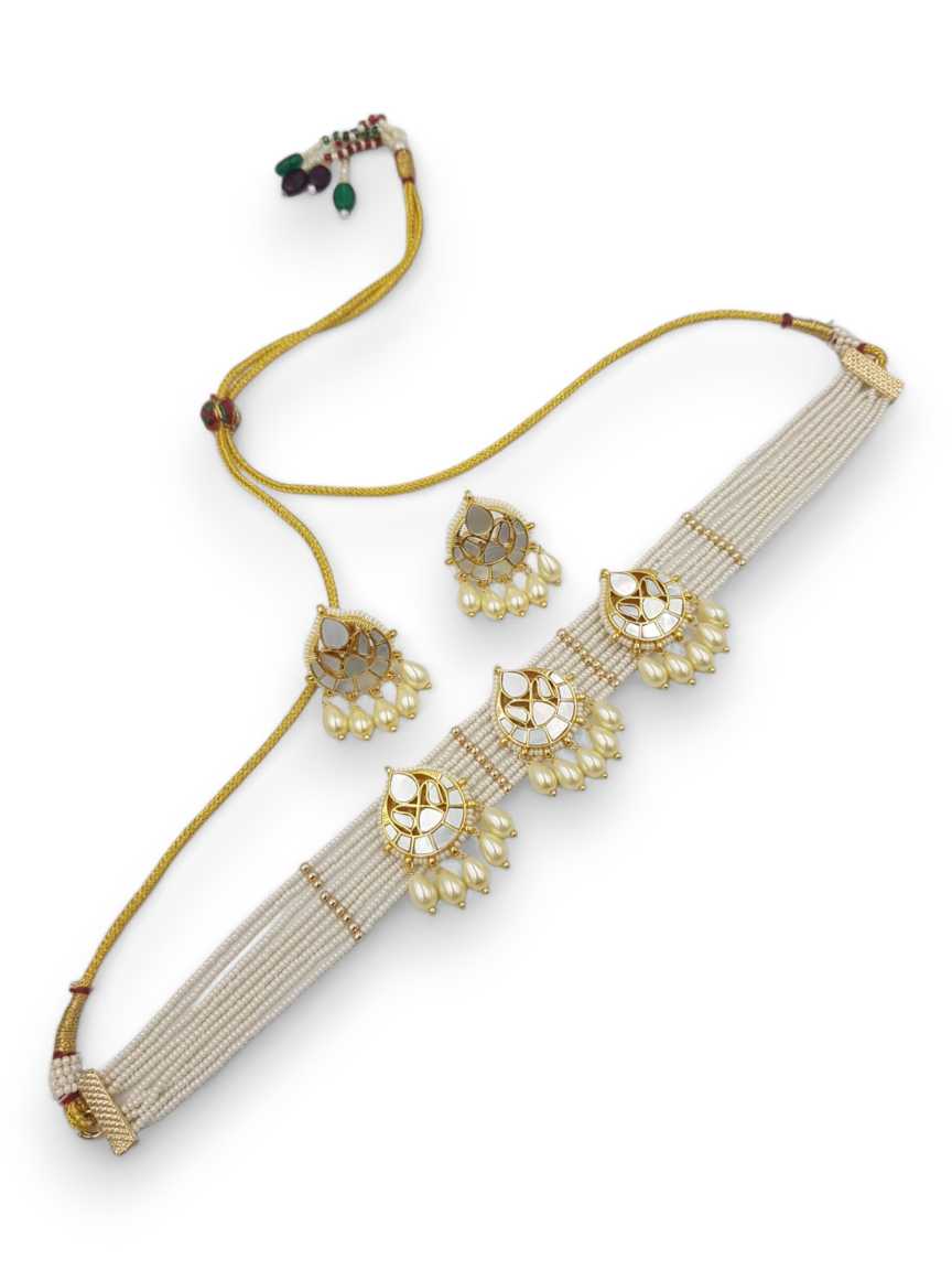 NECKLACE EARRING IN JADAU KUNDAN STYLE | DESIGN - 22981