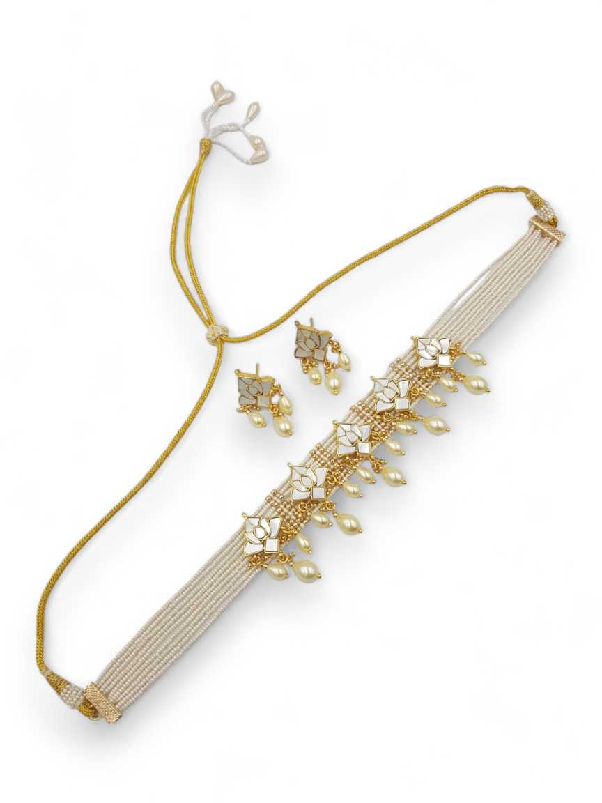 NECKLACE EARRING in JADAU KUNDAN Style | Design - 23006