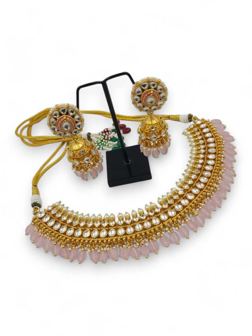 NECKLACE EARRING in JADAU KUNDAN Style | Design - 23049
