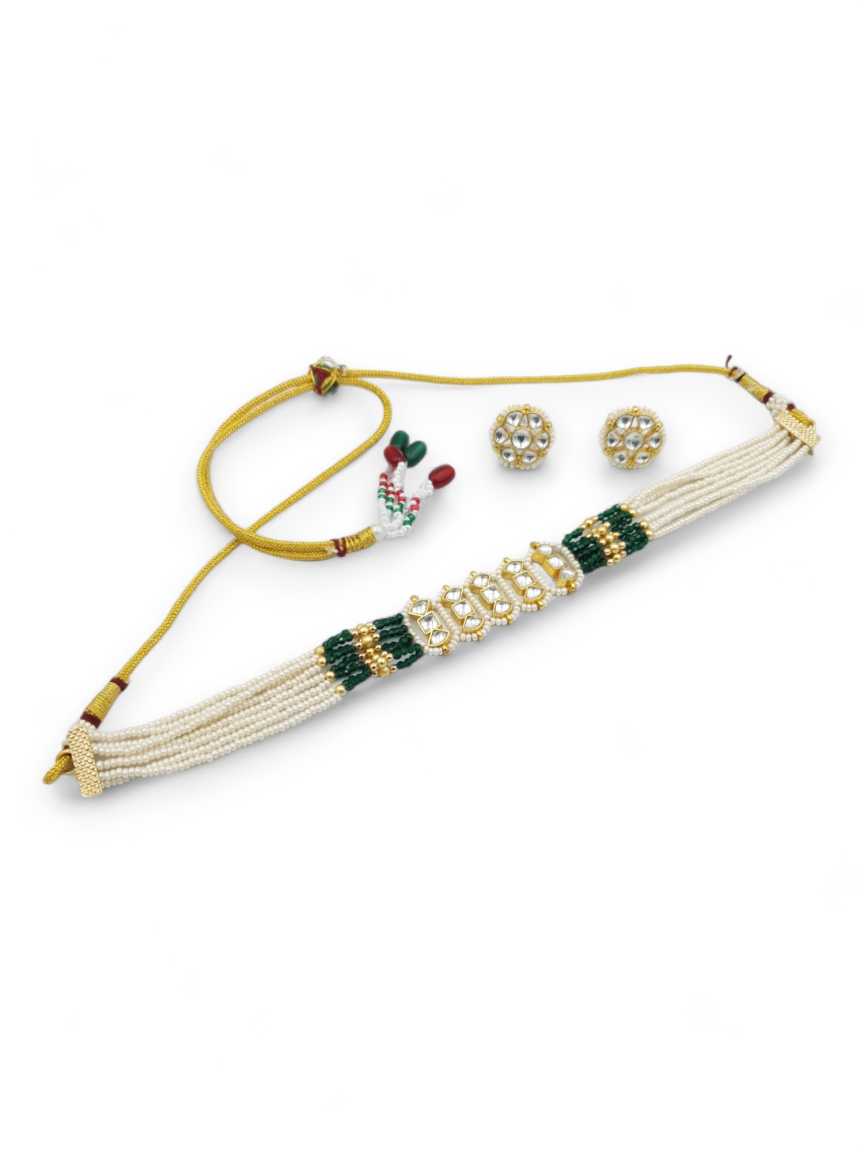 NECKLACE EARRING IN JADAU KUNDAN STYLE | DESIGN - 23084