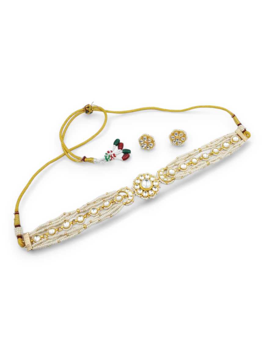NECKLACE EARRING IN JADAU KUNDAN STYLE | DESIGN - 23085