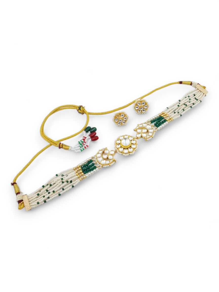 NECKLACE EARRING IN JADAU KUNDAN STYLE | DESIGN - 23087