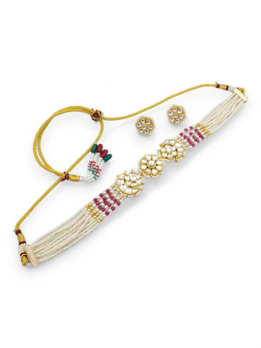NECKLACE EARRING IN JADAU KUNDAN STYLE | DESIGN - 23088