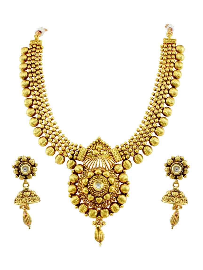 NECKLACE EARRING in GOLD Style | Design - 10767