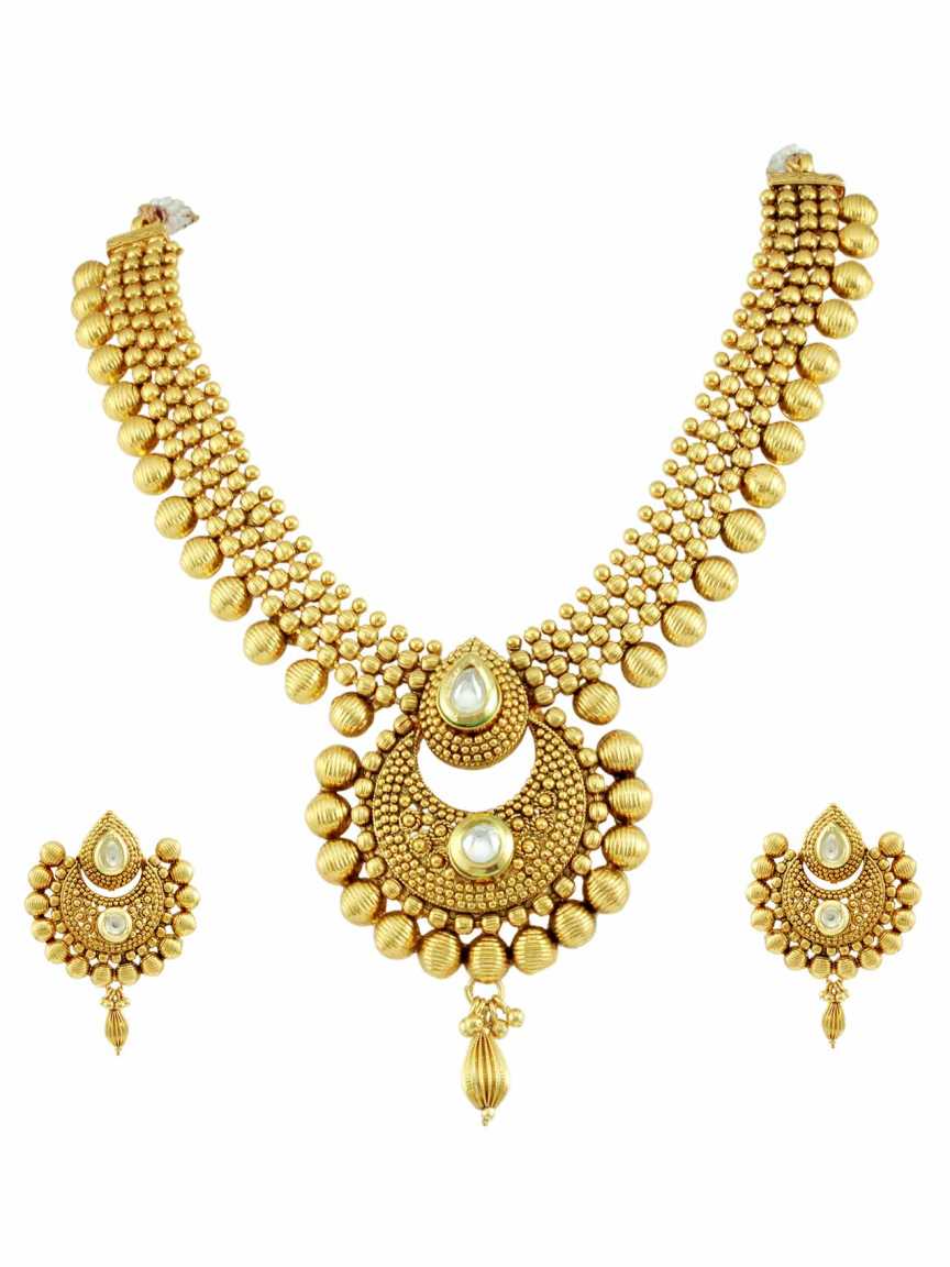 NECKLACE EARRING in GOLD Style | Design - 10770