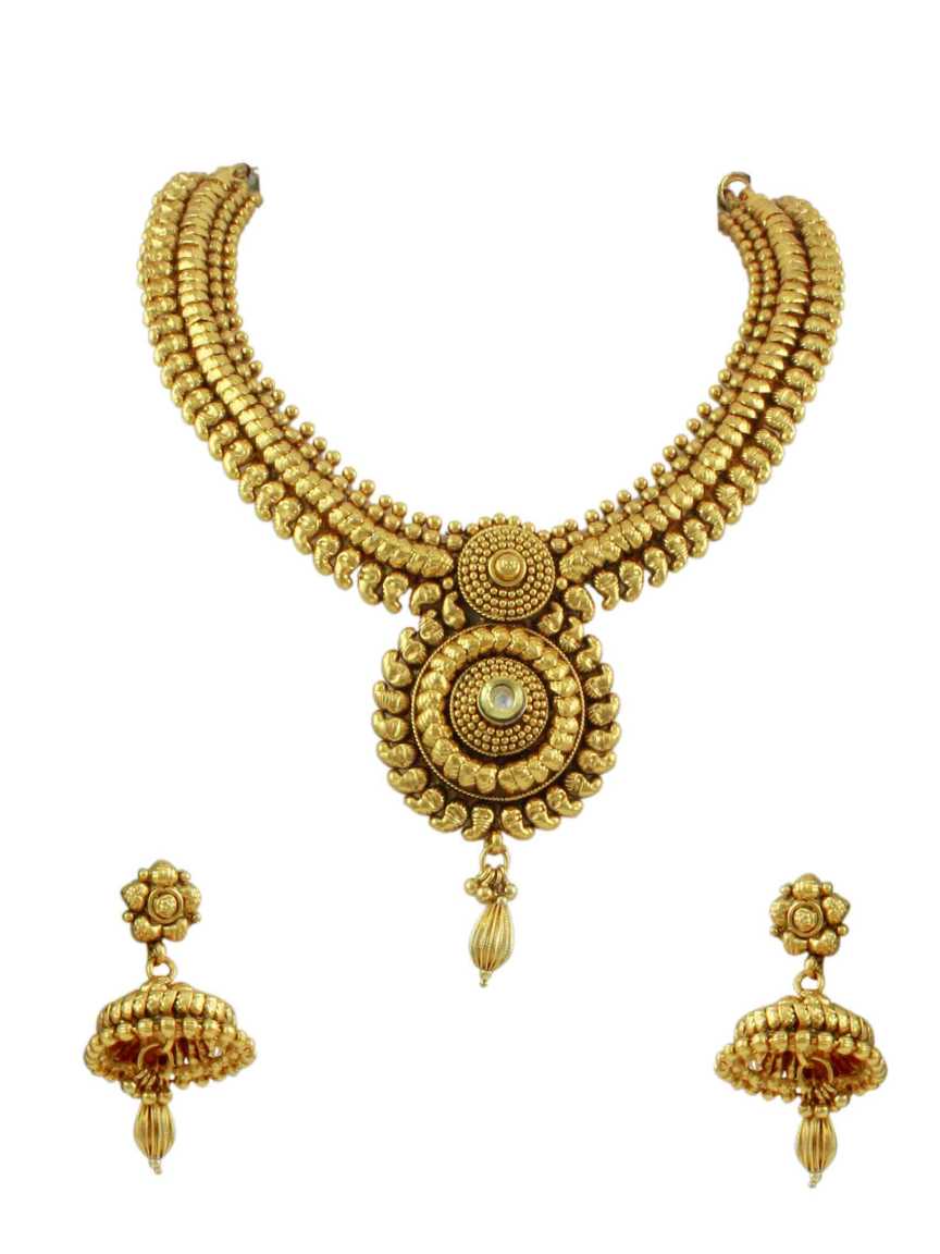 NECKLACE EARRING in GOLD Style | Design - 10771