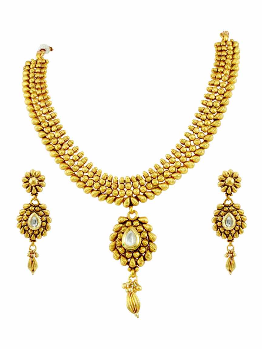 NECKLACE EARRING in GOLD Style | Design - 10773