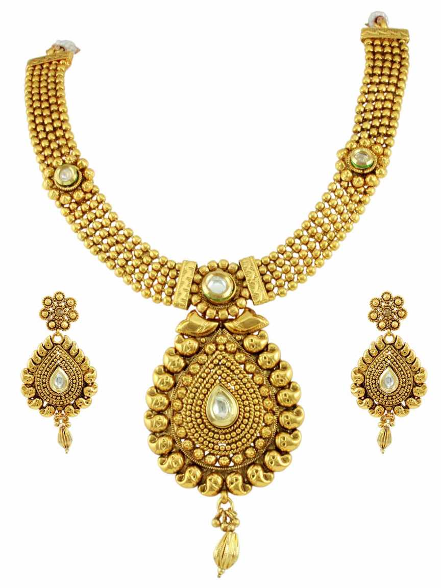 NECKLACE EARRING in GOLD Style | Design - 10780