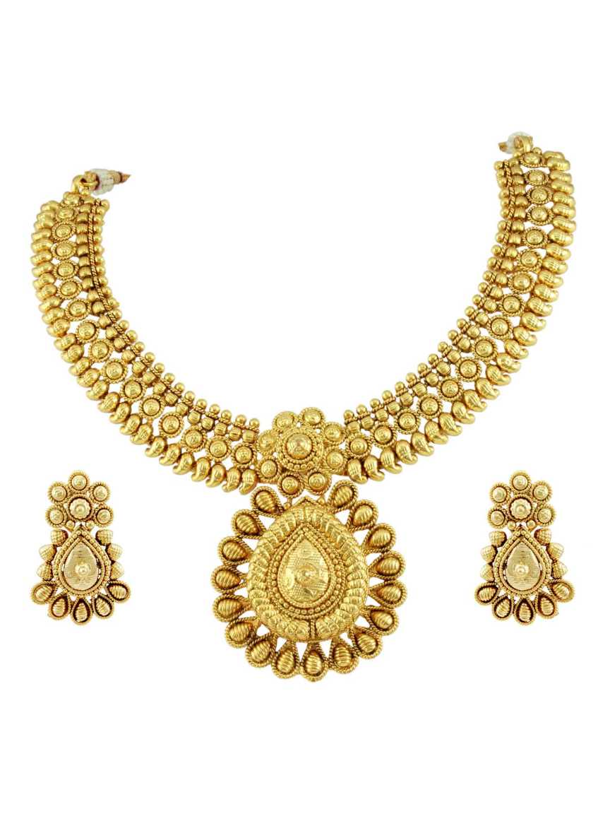 NECKLACE EARRING in GOLD Style | Design - 10782