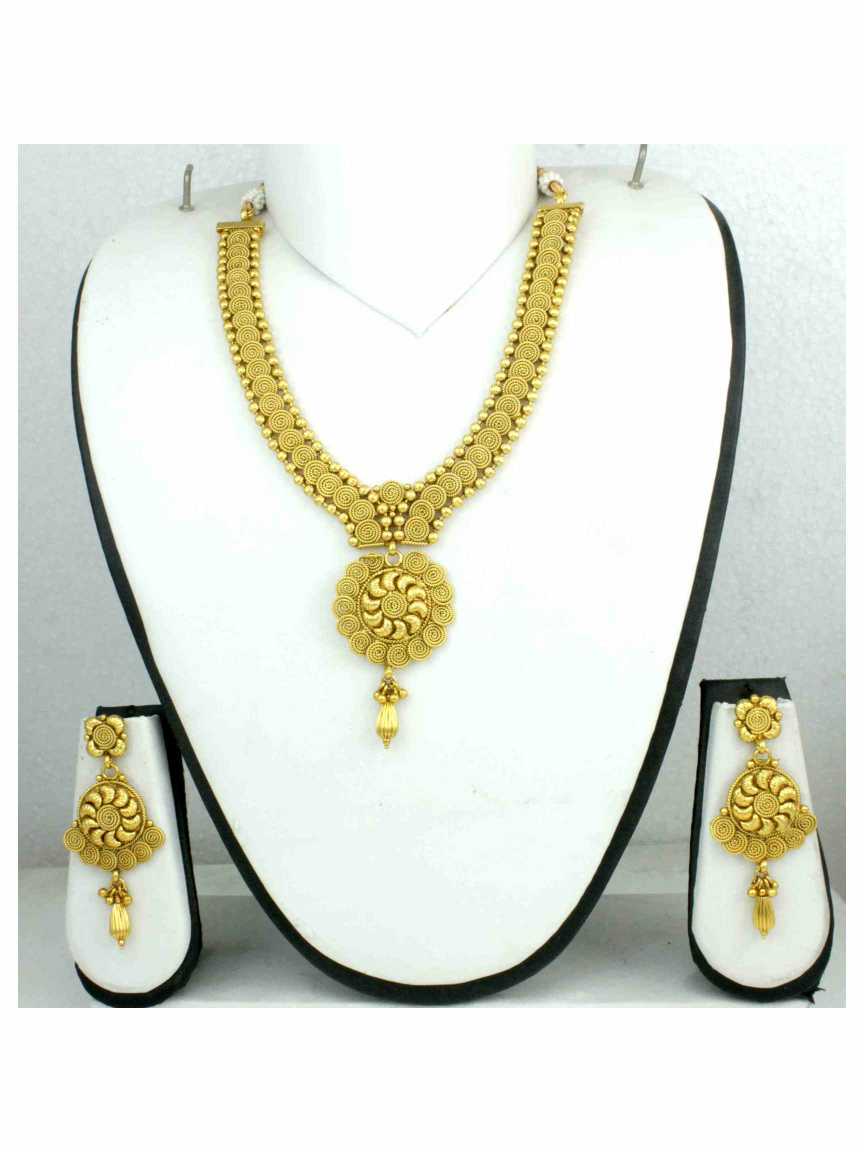 NECKLACE EARRING in GOLD Style | Design - 12843