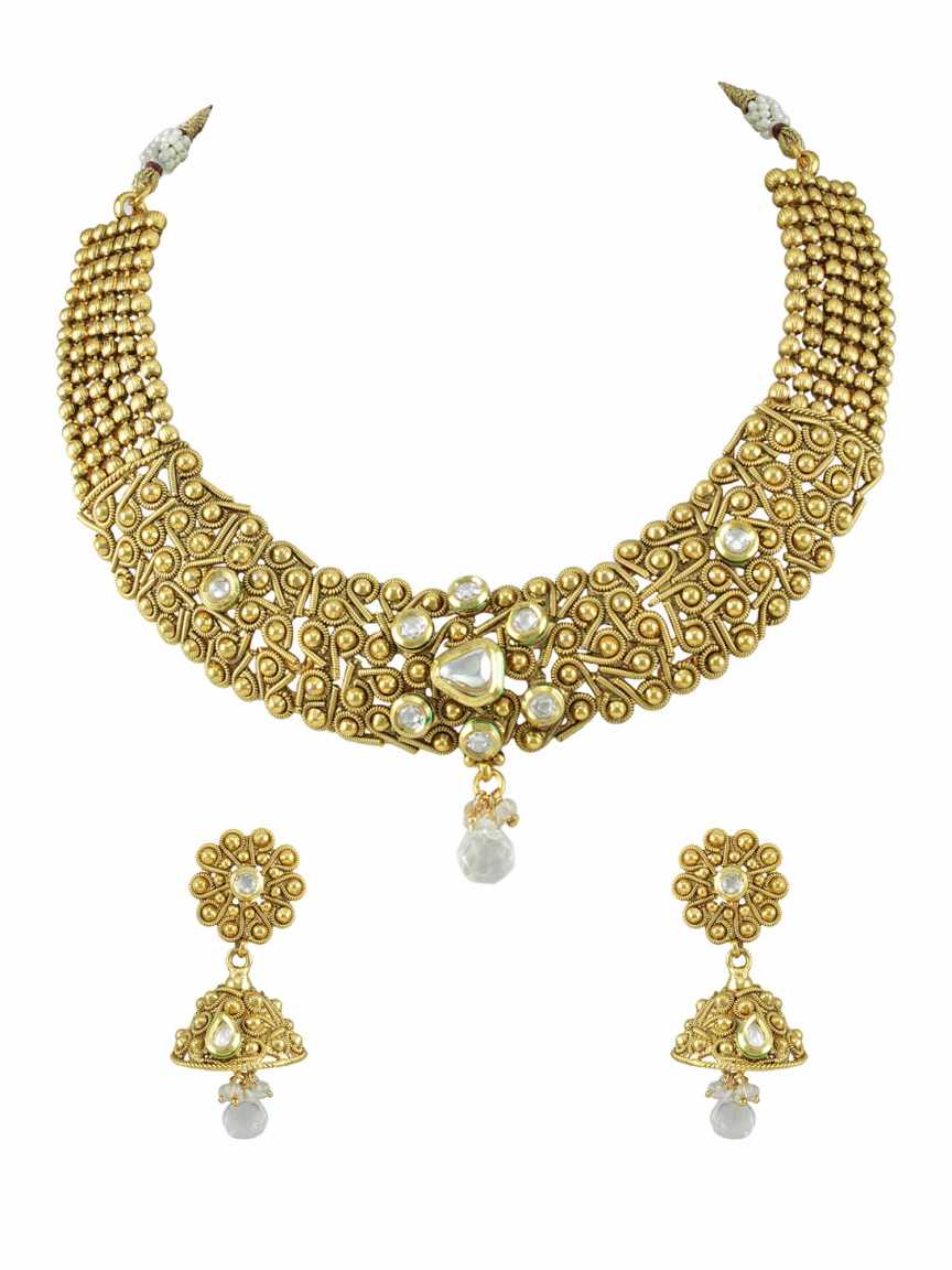 NECKLACE EARRING in GOLD Style | Design - 13558
