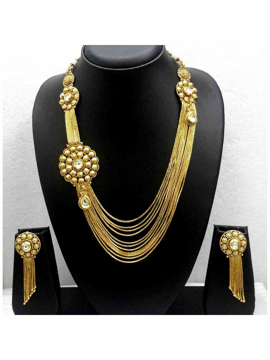 NECKLACE EARRING in GOLD Style | Design - 13589