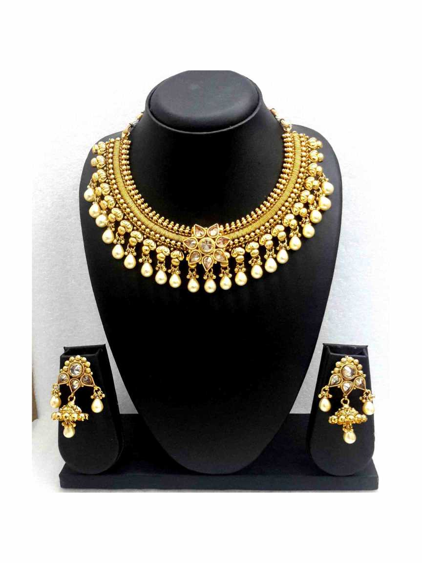 NECKLACE EARRING in GOLD Style | Design - 13611