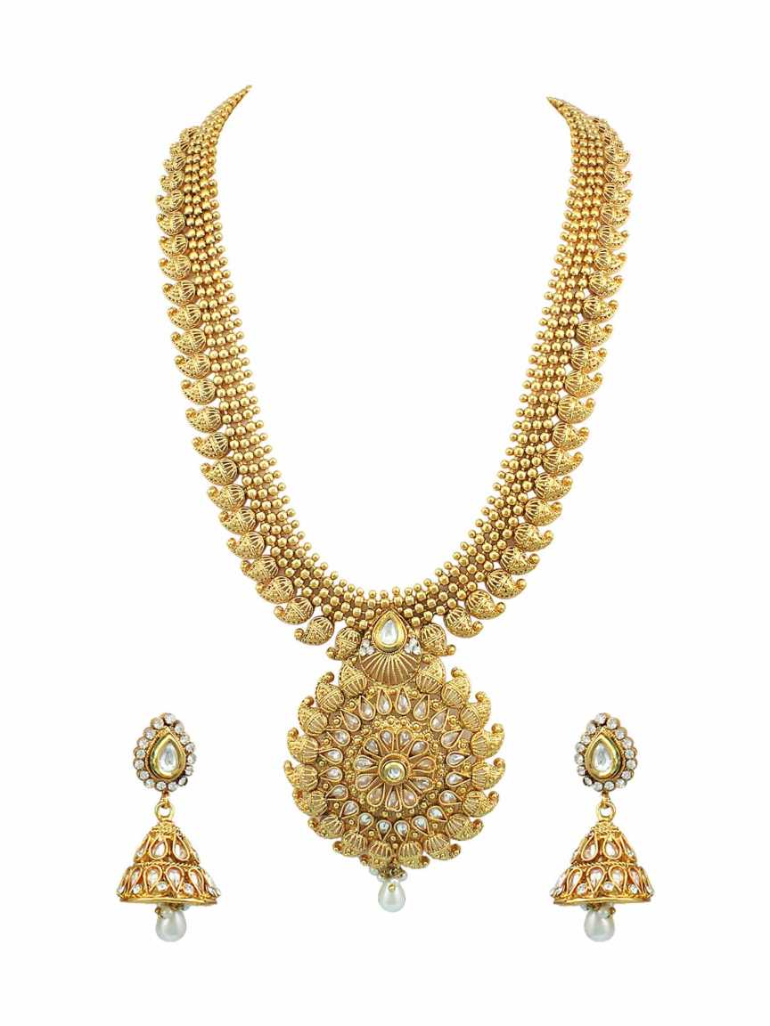 NECKLACE EARRING in GOLD Style | Design - 13612