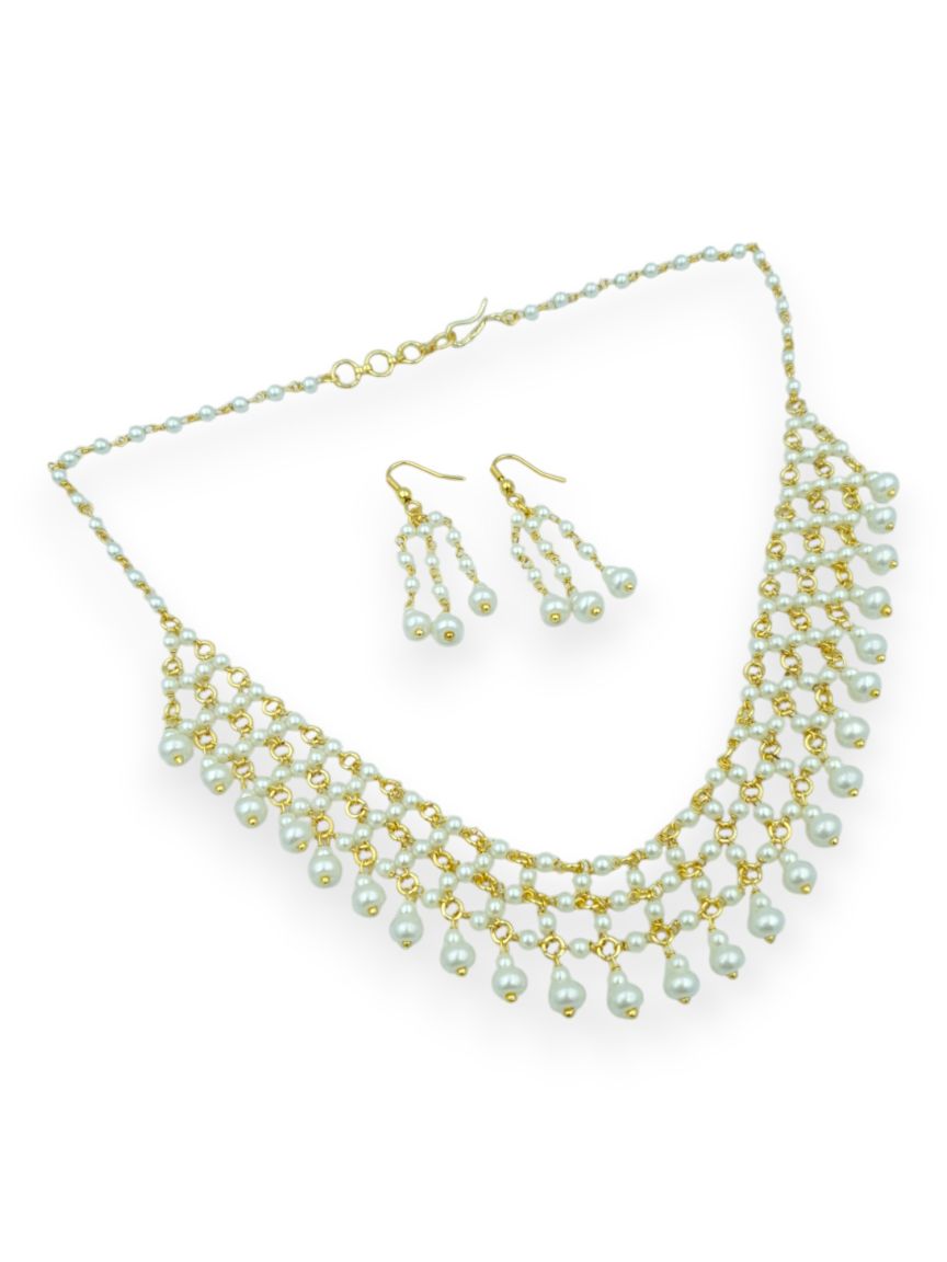 NECKLACE EARRING IN TRADITIONAL RAJWADI STYLE | DESIGN - 23799