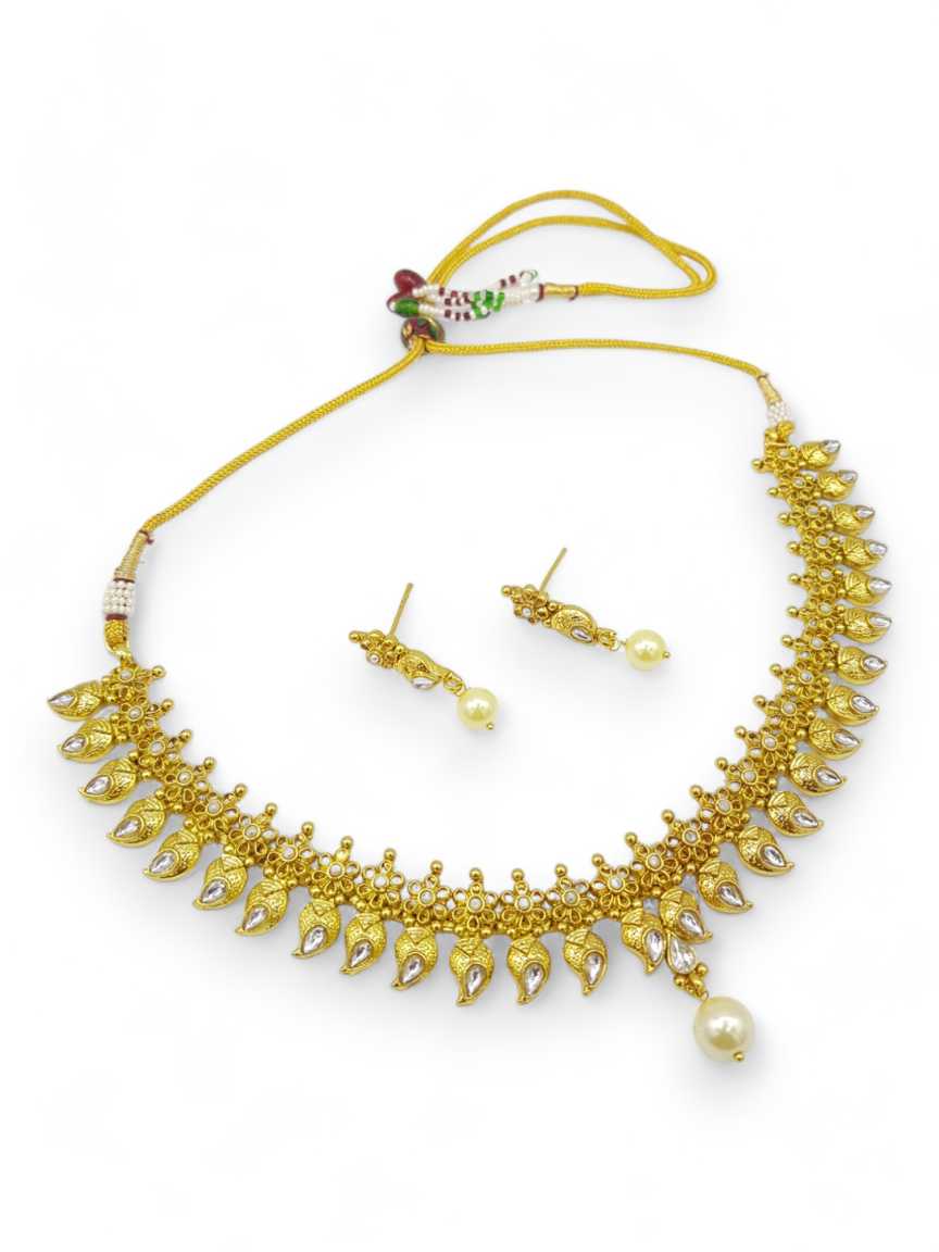 NECKLACE EARRING IN SOUTH INDIAN STYLE | DESIGN - 17678