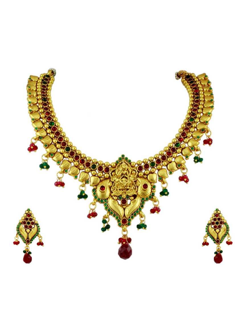 NECKLACE EARRING in TEMPLE Style | Design - 10687