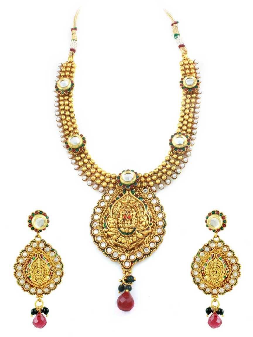 NECKLACE EARRING in TEMPLE Style | Design - 10694