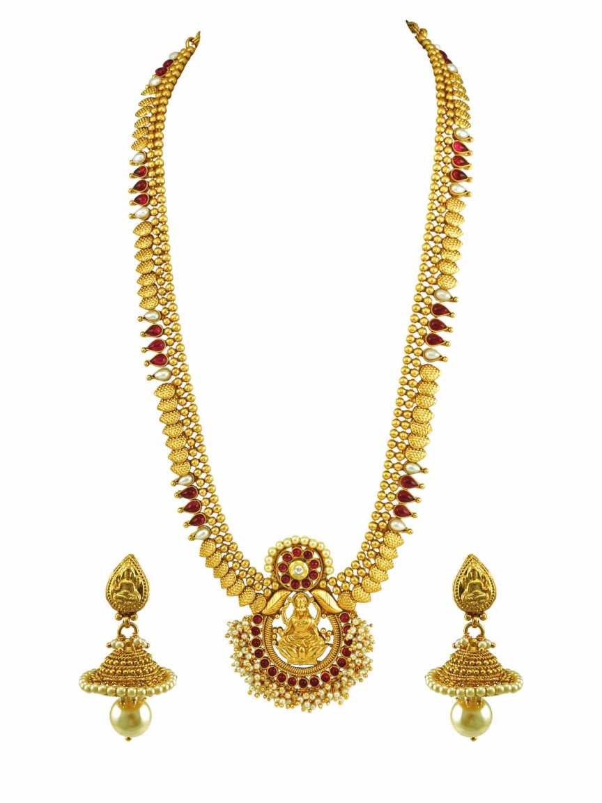 NECKLACE EARRING in TEMPLE Style | Design - 15013