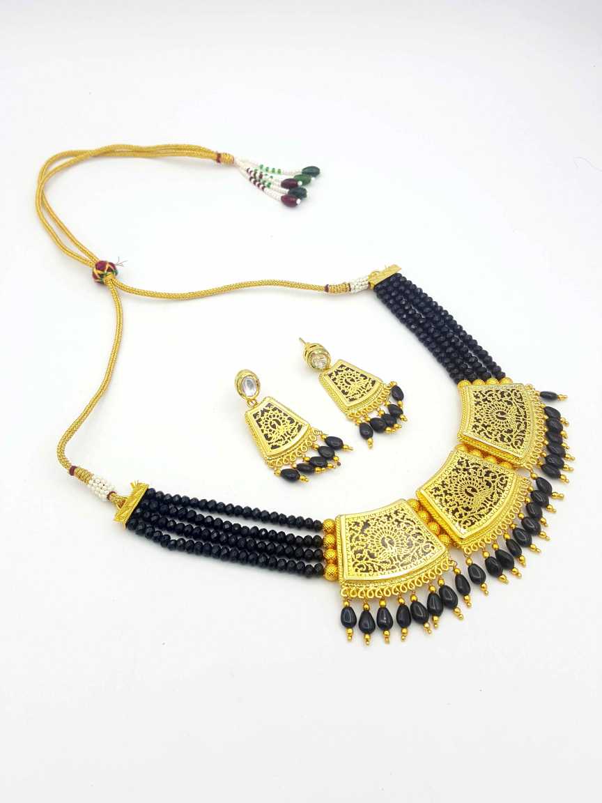 NECKLACE EARRING in THEVA WORK Style | Design - 18808
