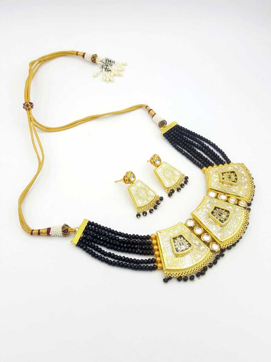 NECKLACE EARRING in THEVA WORK Style | Design - 18809