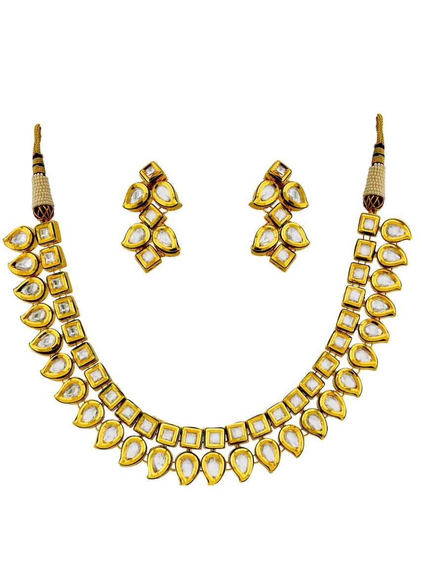 NECKLACE EARRING in VILANDI KUNDAN Style | Design - 11673