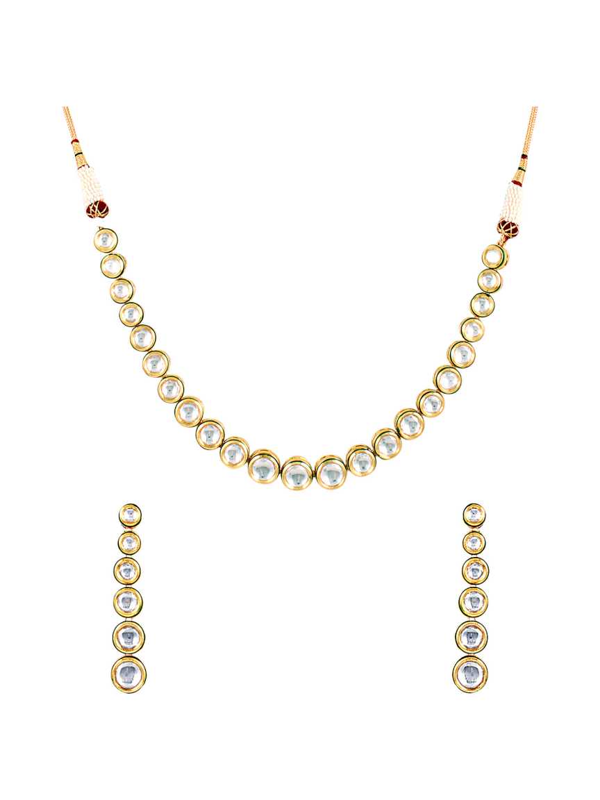 NECKLACE EARRING in VILANDI KUNDAN Style | Design - 11675