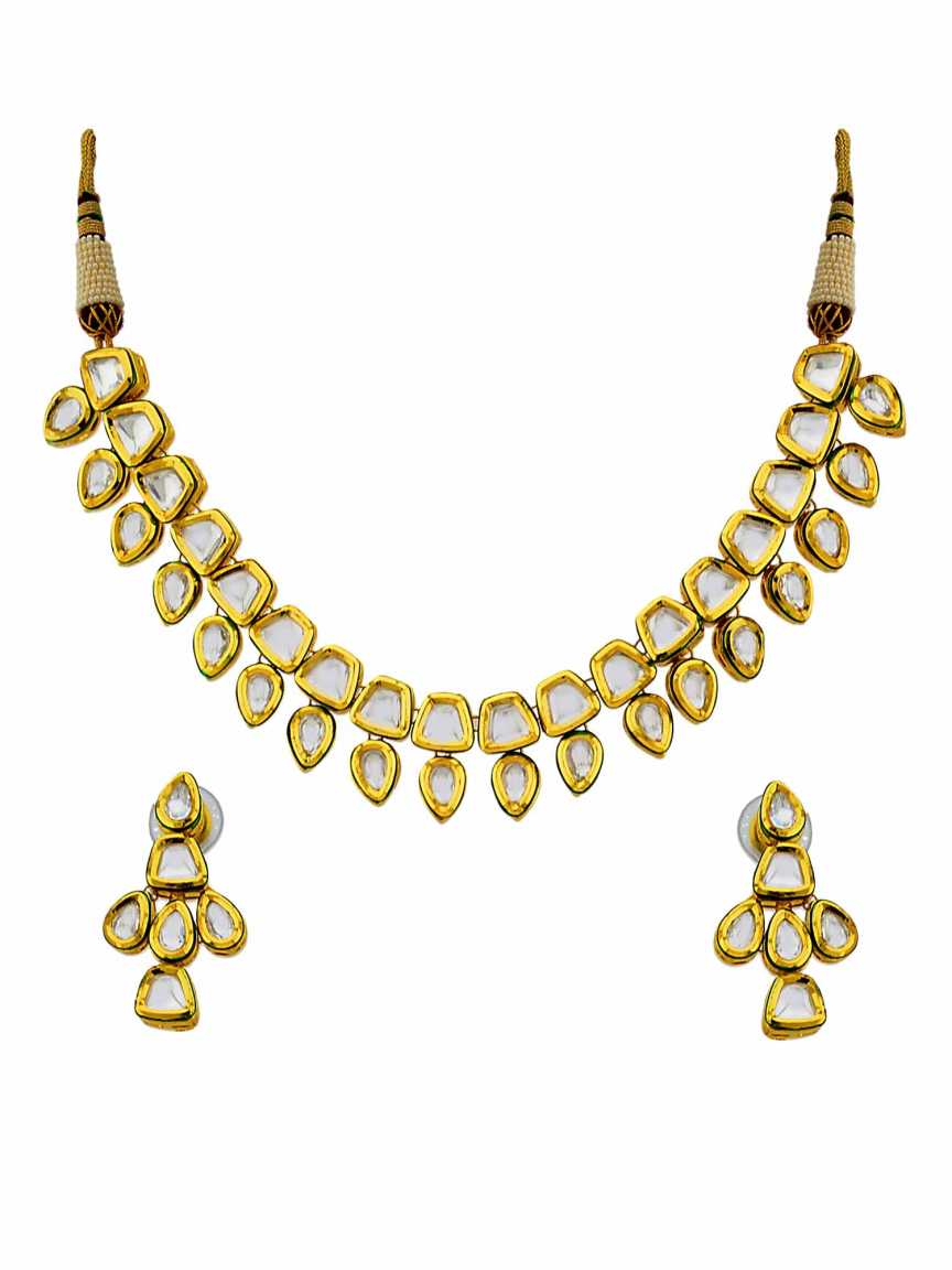 NECKLACE EARRING in VILANDI KUNDAN Style | Design - 11677