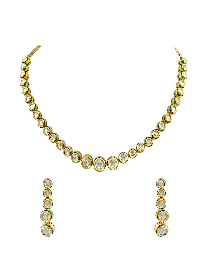 NECKLACE EARRING in VILANDI KUNDAN Style | Design - 11678