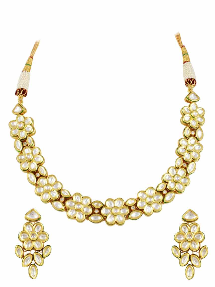 NECKLACE EARRING in VILANDI KUNDAN Style | Design - 11680