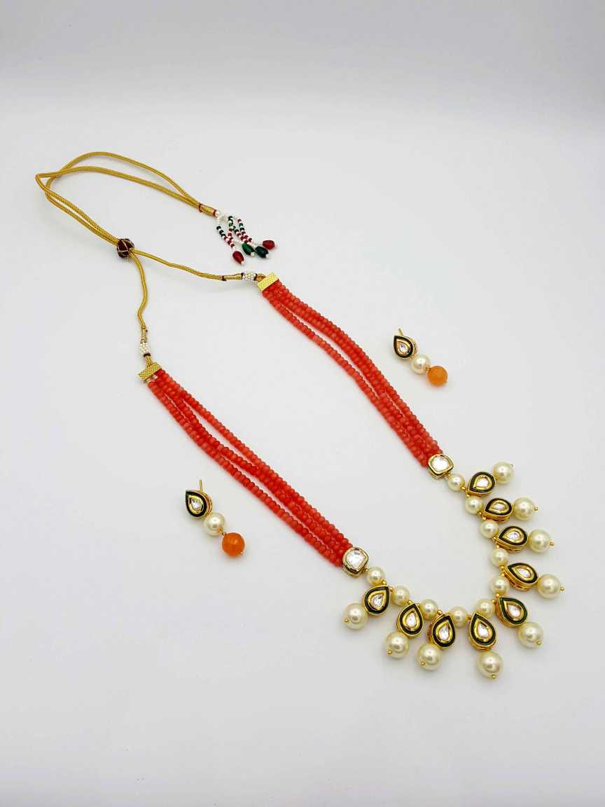 NECKLACE EARRING in VILANDI KUNDAN Style | Design - 16114