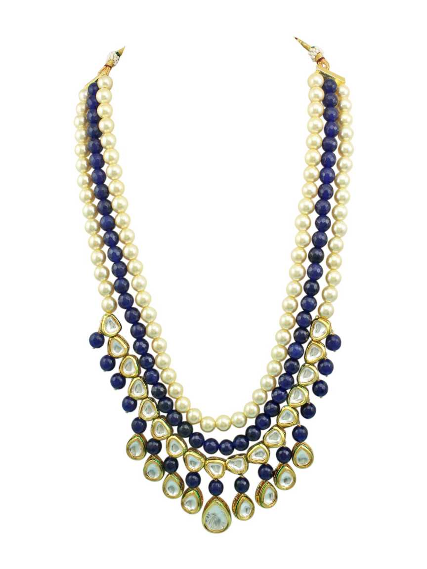 NECKLACE EARRING in VILANDI KUNDAN Style | Design - 16452