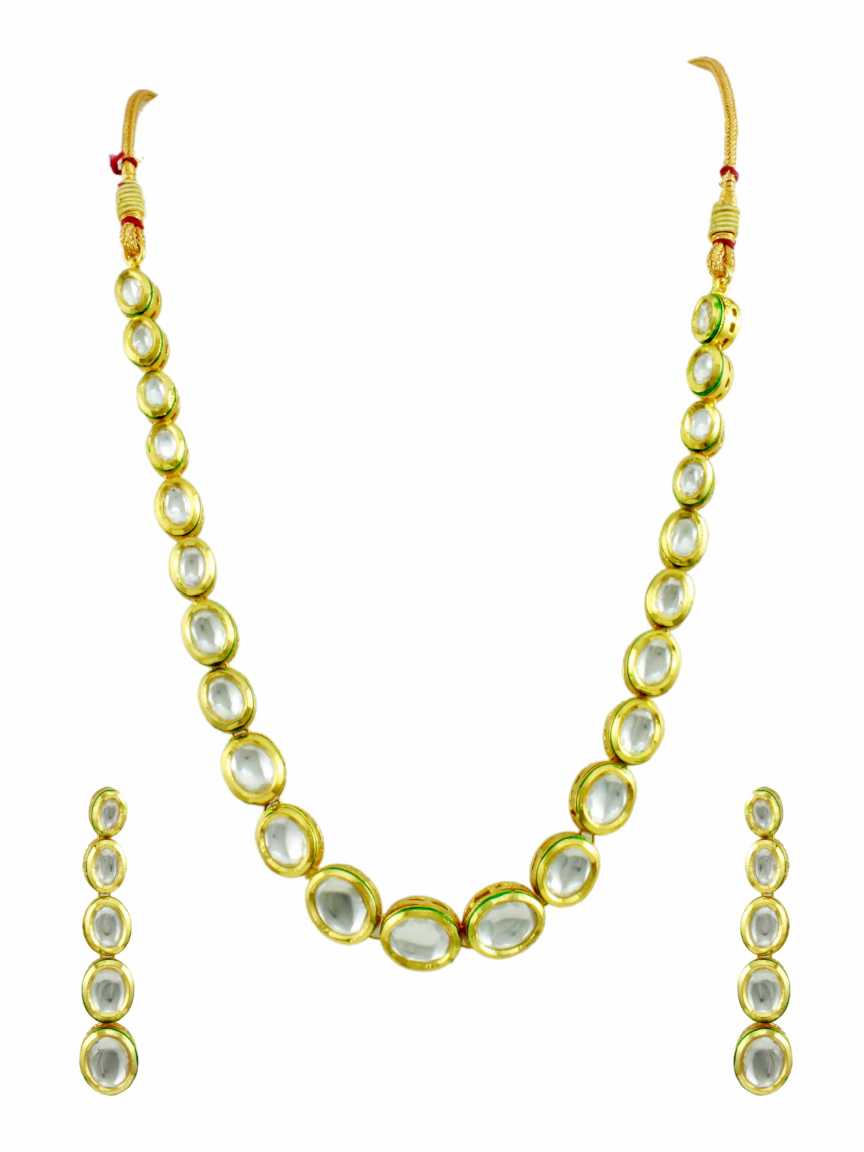 NECKLACE EARRING in VILANDI KUNDAN Style | Design - 16507