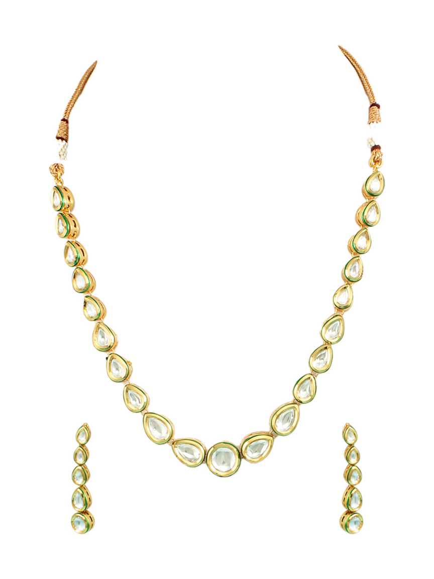 NECKLACE EARRING in VILANDI KUNDAN Style | Design - 16508
