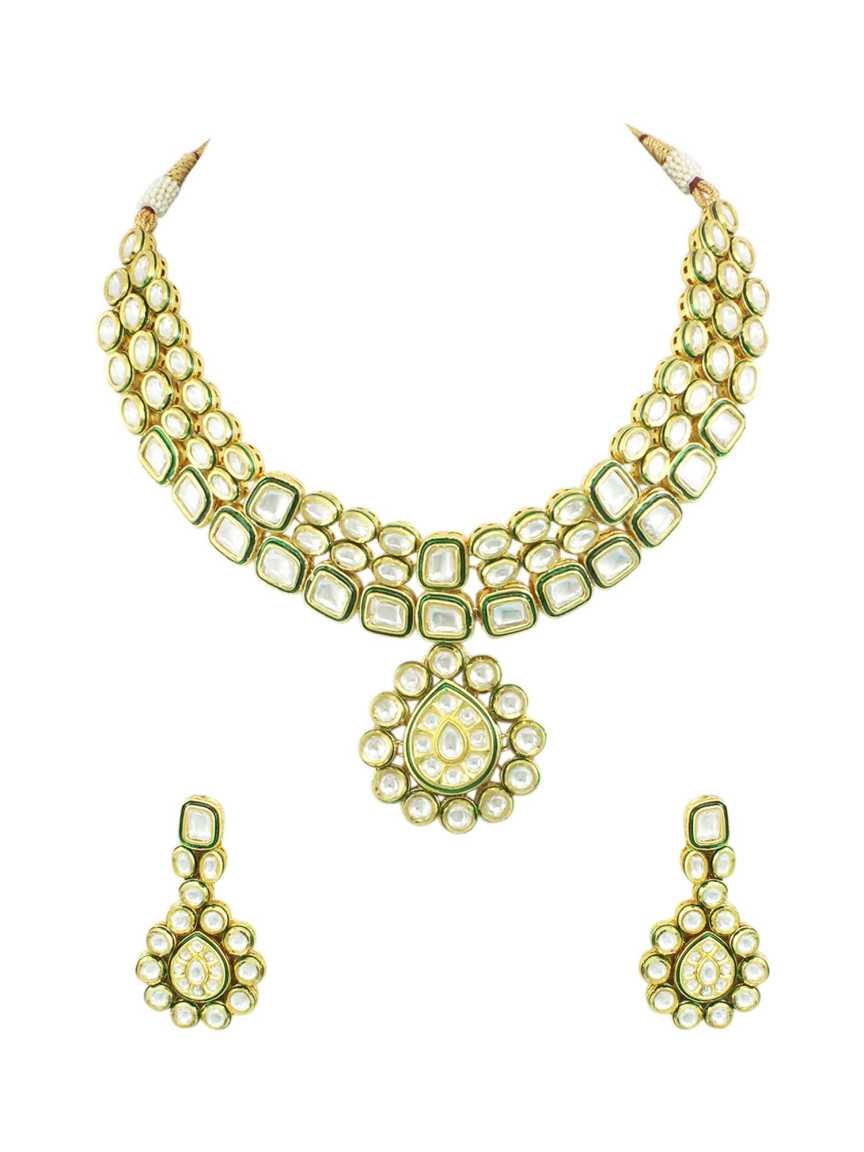 NECKLACE EARRING in VILANDI KUNDAN Style | Design - 16572