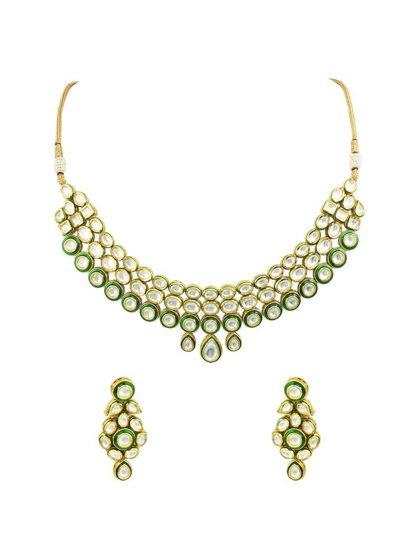 NECKLACE EARRING in VILANDI KUNDAN Style | Design - 16590