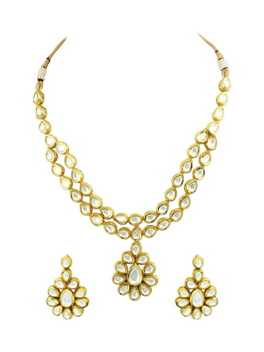 NECKLACE EARRING in VILANDI KUNDAN Style | Design - 16598