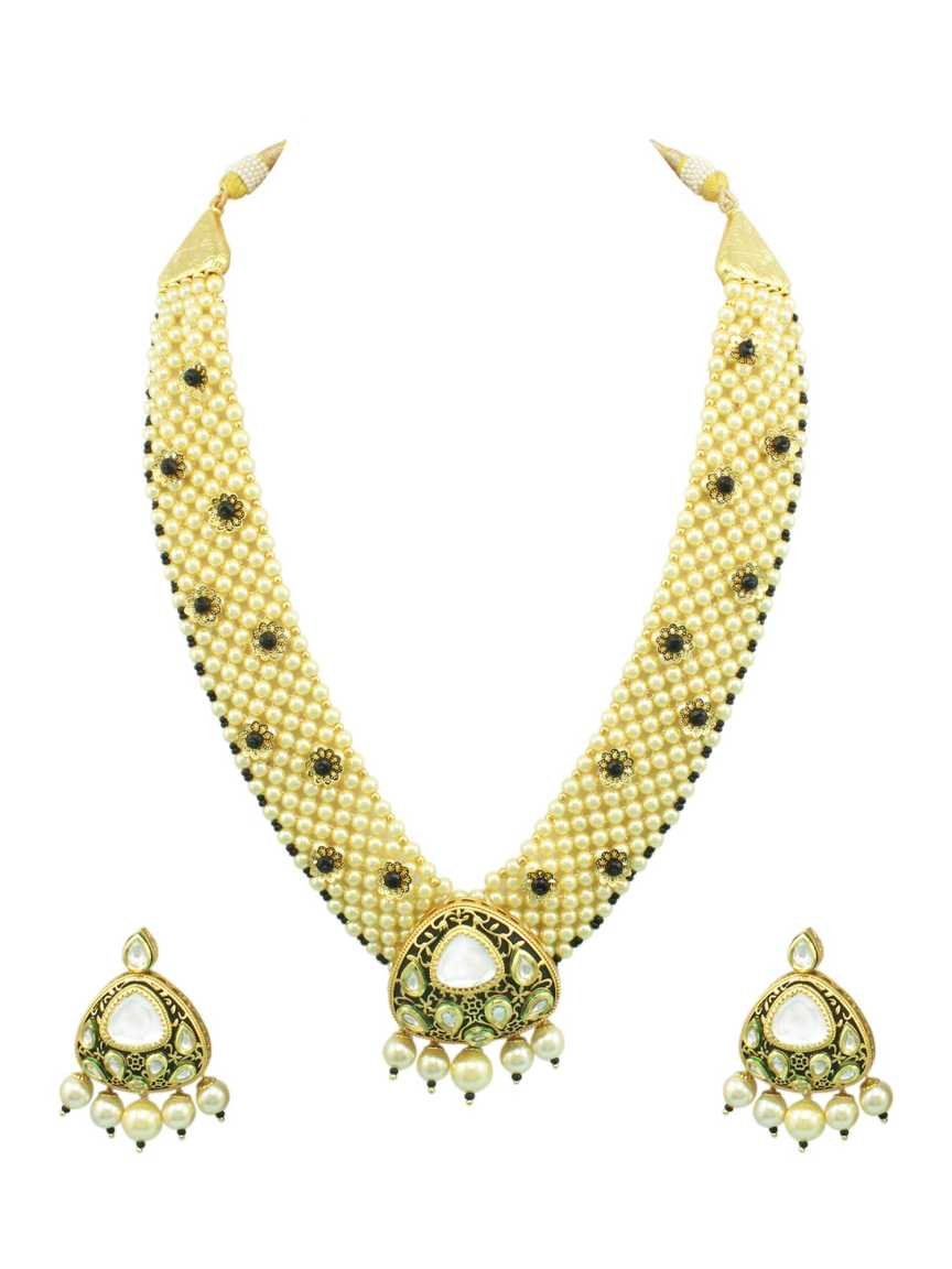 NECKLACE EARRING in VILANDI KUNDAN Style | Design - 16671