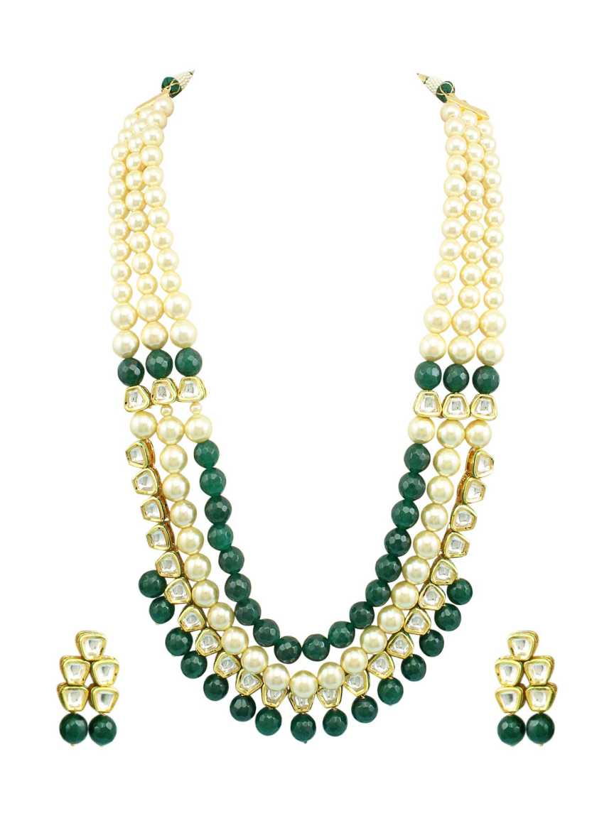 NECKLACE EARRING in VILANDI KUNDAN Style | Design - 16689