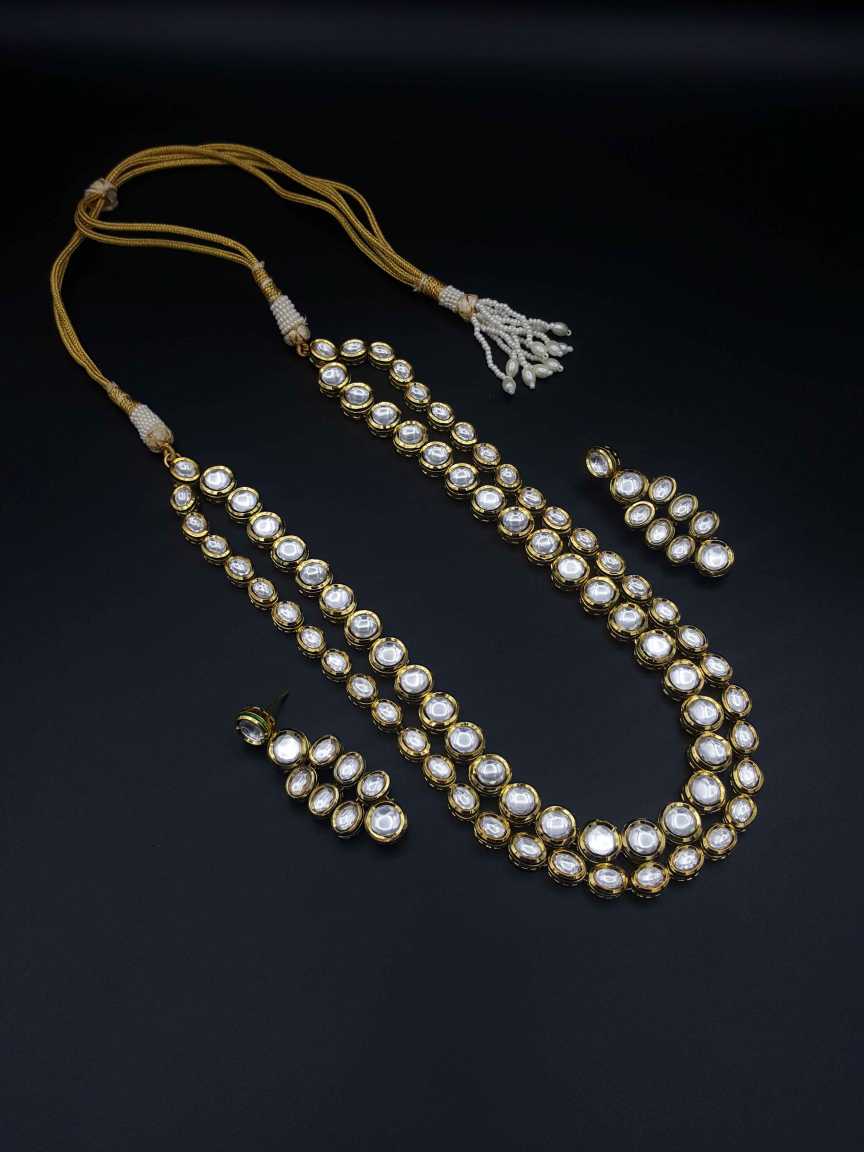 NECKLACE EARRING in VILANDI KUNDAN Style | Design - 17576