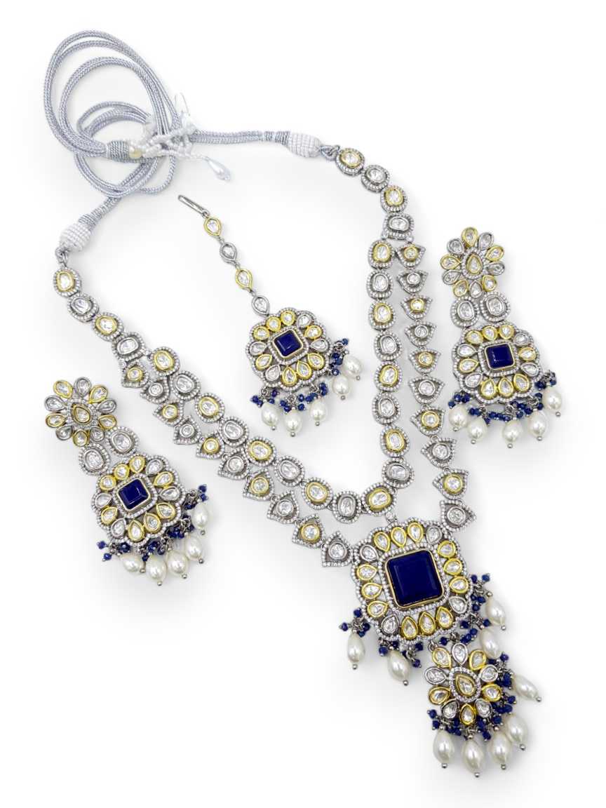 NECKLACE EARRING in VILANDI KUNDAN Style | Design - 21808