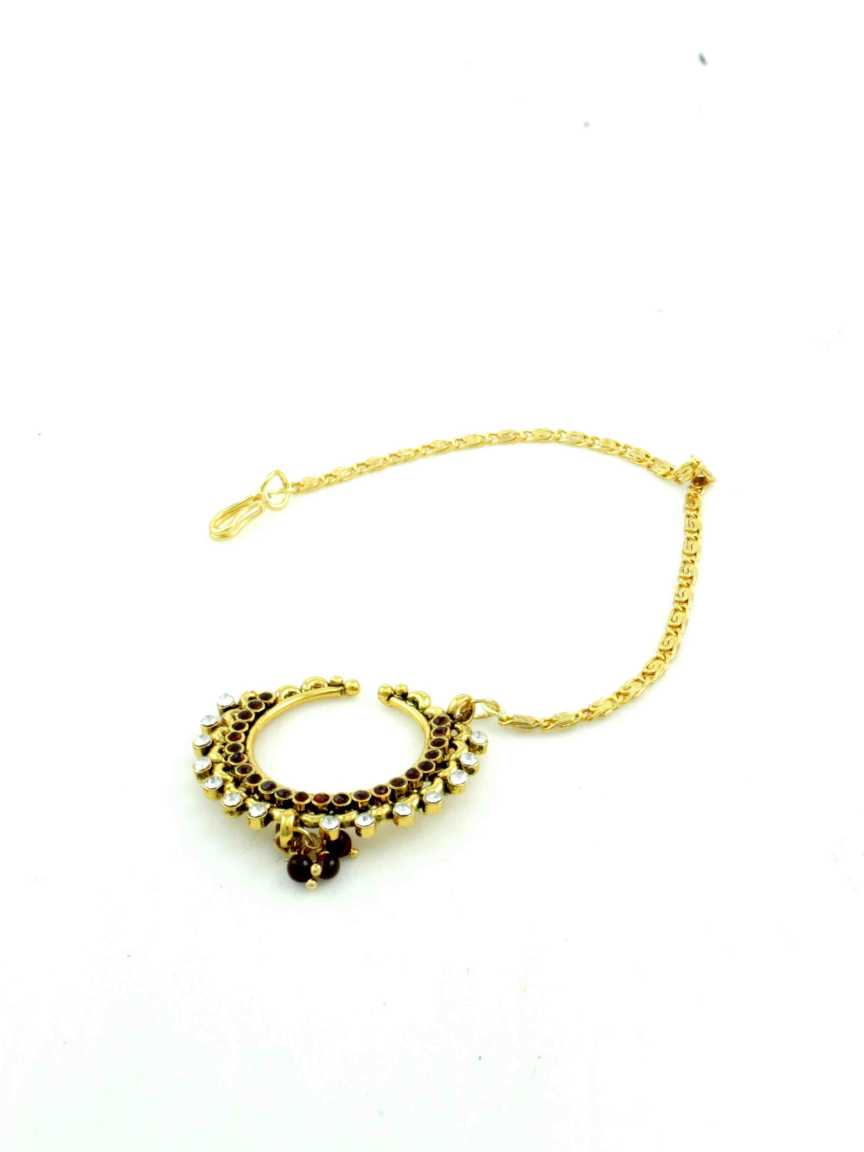 NOSE RING NATH in CHECKERED POLKI Style | Design - 11524