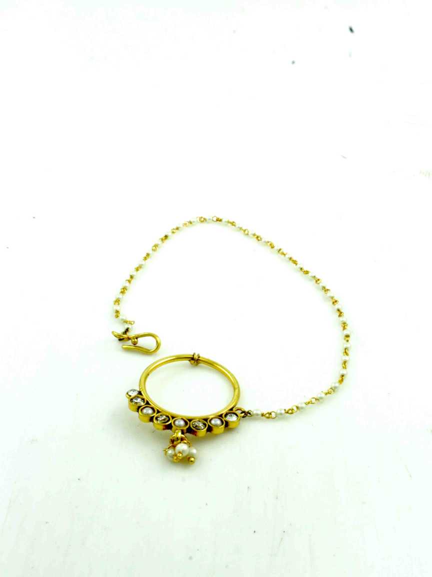 NOSE RING NATH in CHECKERED POLKI Style | Design - 11532