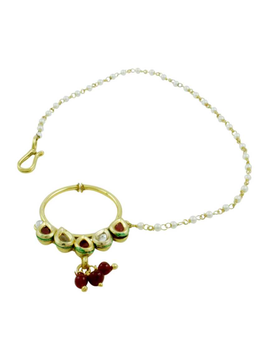 NOSE RING NATH in CHECKERED POLKI Style | Design - 11534