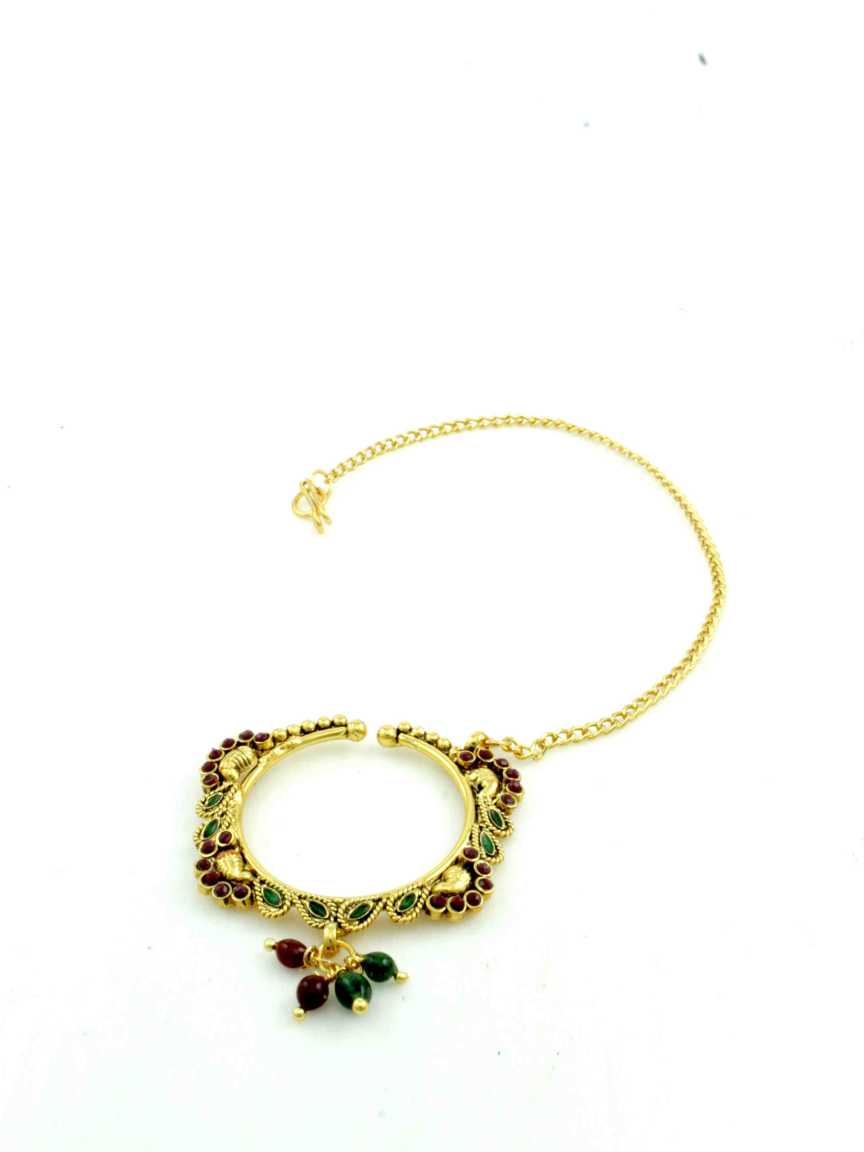 NOSE RING NATH in CHECKERED POLKI Style | Design - 11540