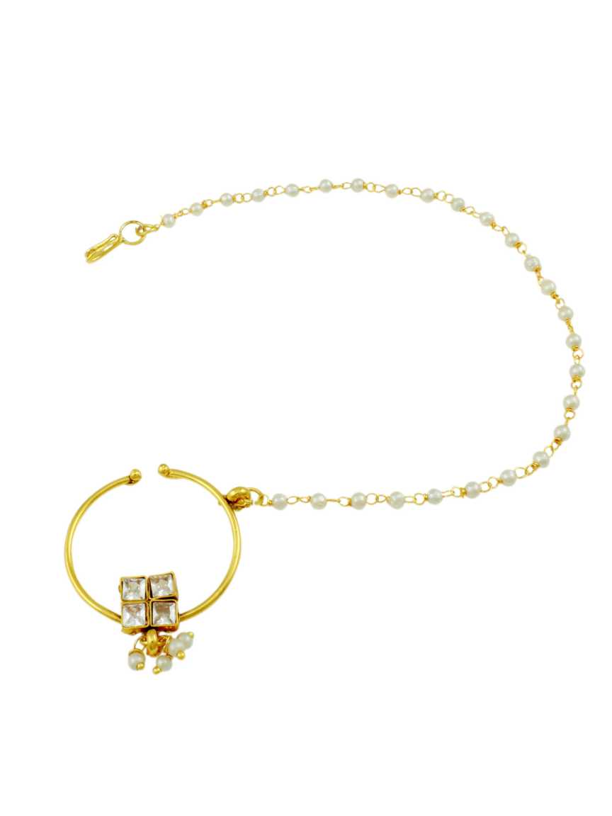 NOSE RING NATH in CHECKERED POLKI Style | Design - 11822
