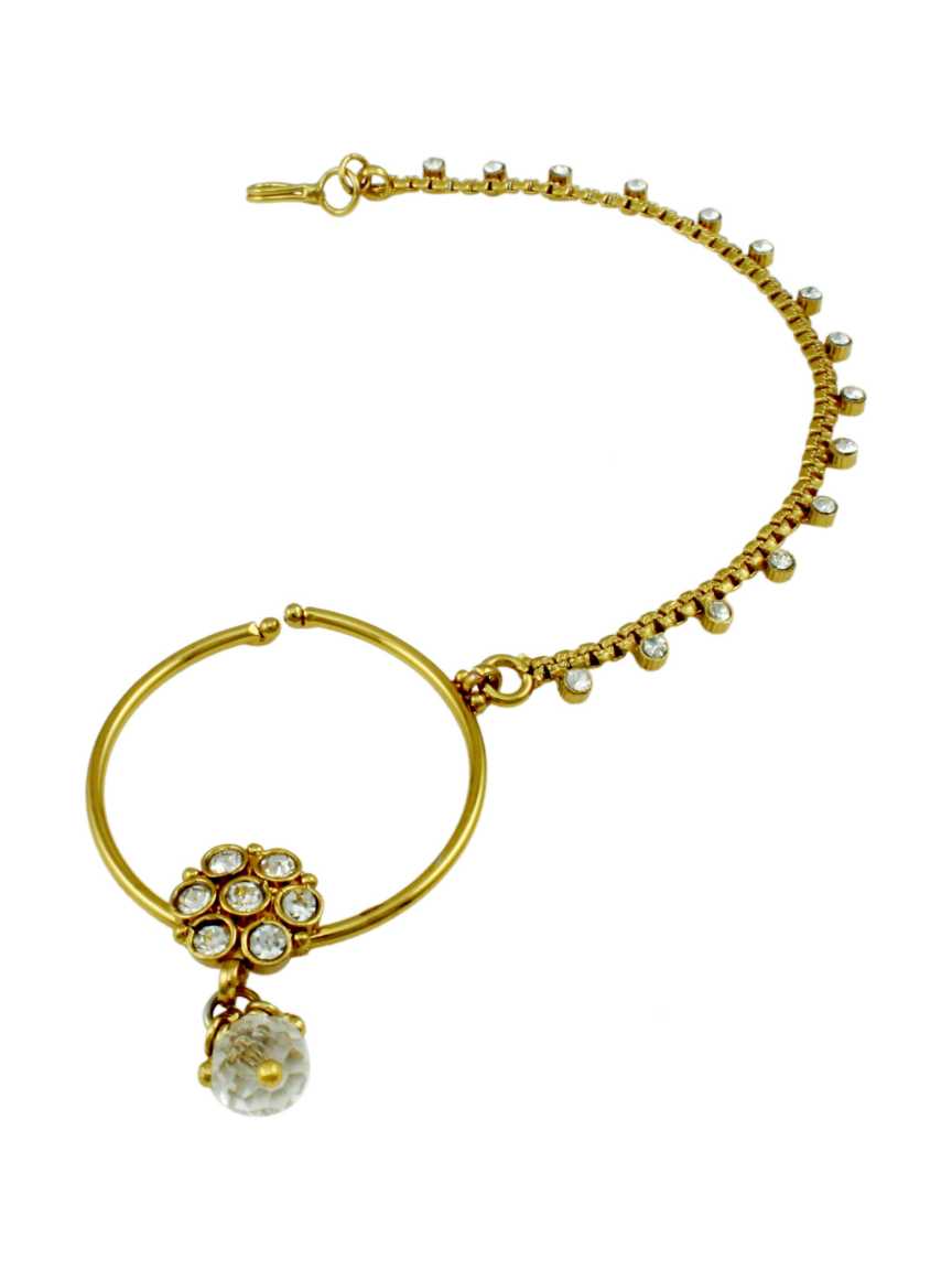 NOSE RING NATH in CHECKERED POLKI Style | Design - 12745